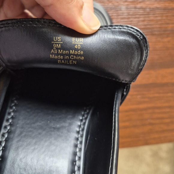 Sam & Libby Black Loafers with Gold Detail - Picture 8 of 9